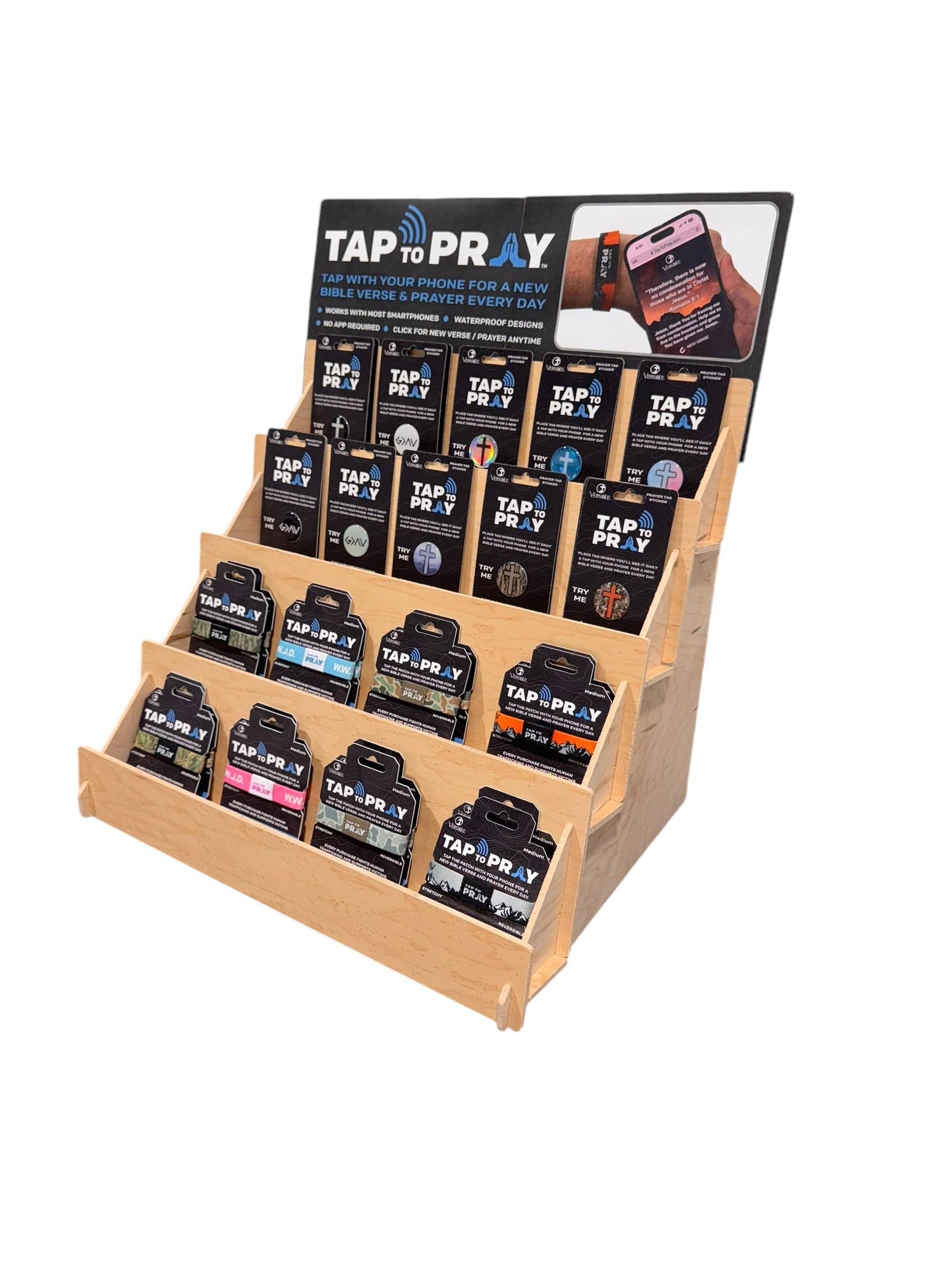 Tap To Pray™ Wristbands - Forest & Tree Bark Camo