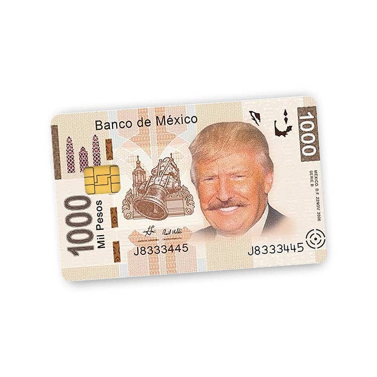 Trump Banco de Mexico Credit Card Skin Decal