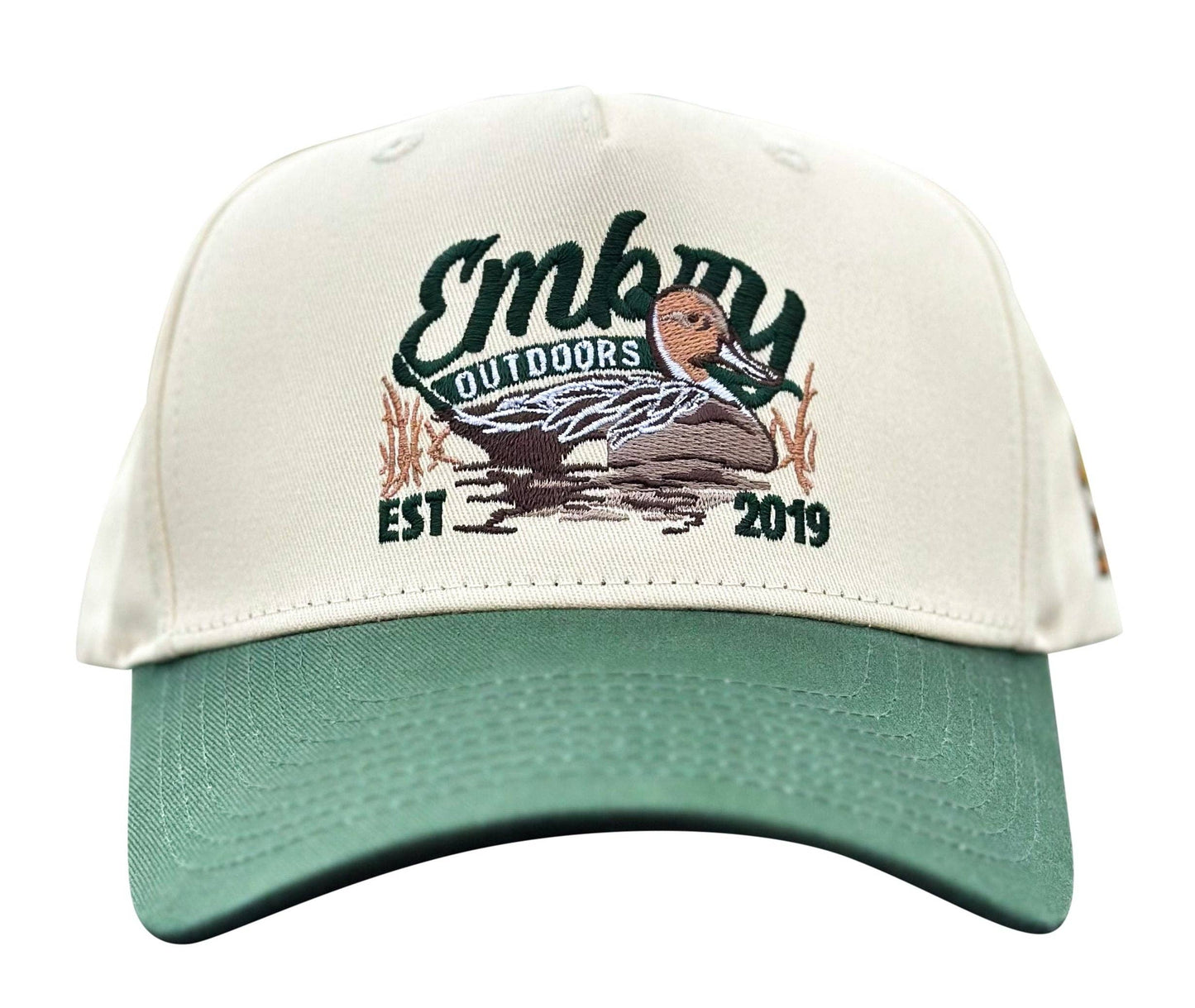 Cream/Green "Sprig" Trucker