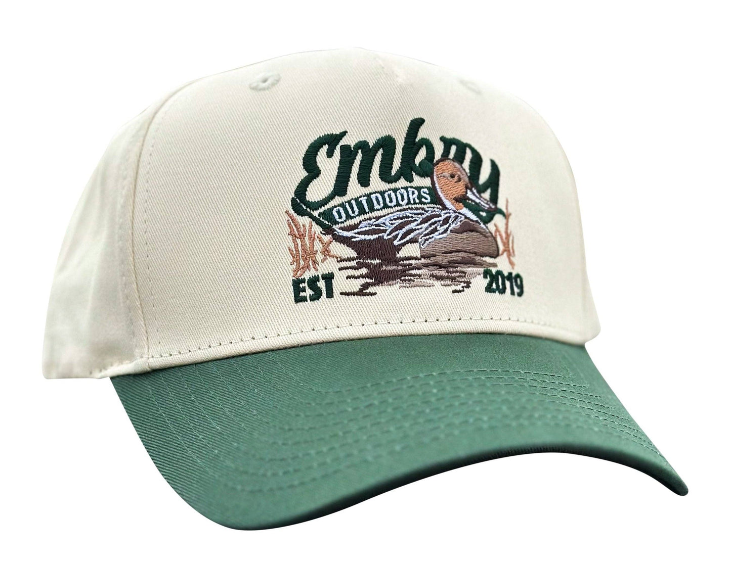 Cream/Green "Sprig" Trucker