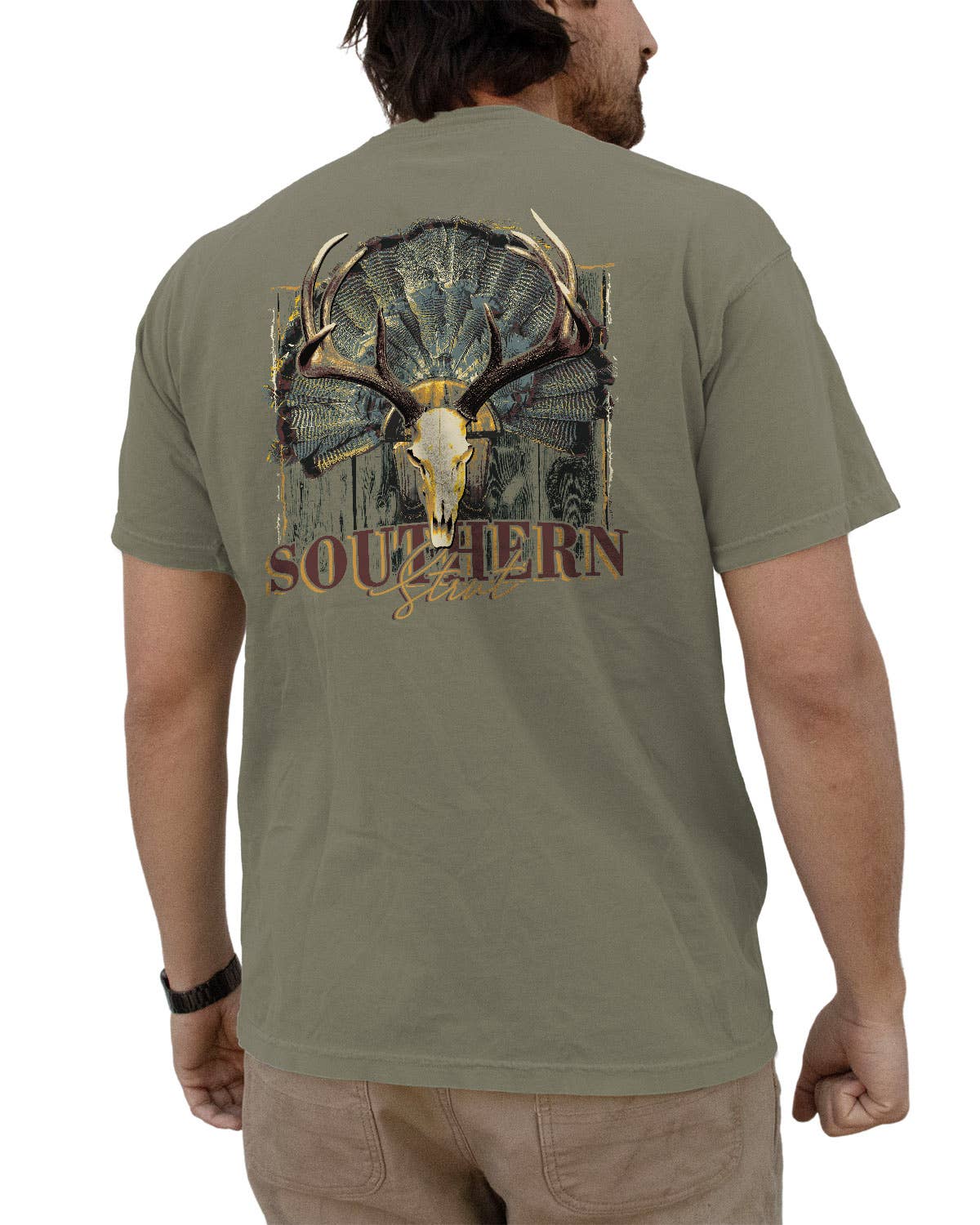 Turkey Mount Rustic Deer Skull T-Shirt