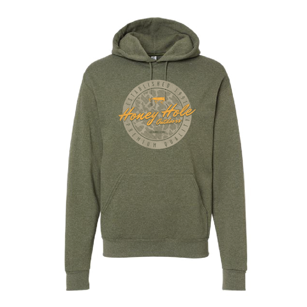 Fleece Hoodie - Tech - Heather Military Green