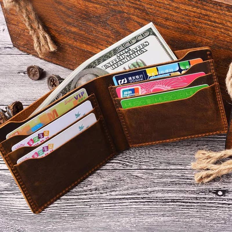 Leather Wallet,  Bifold Wallet, Handmade Wallet