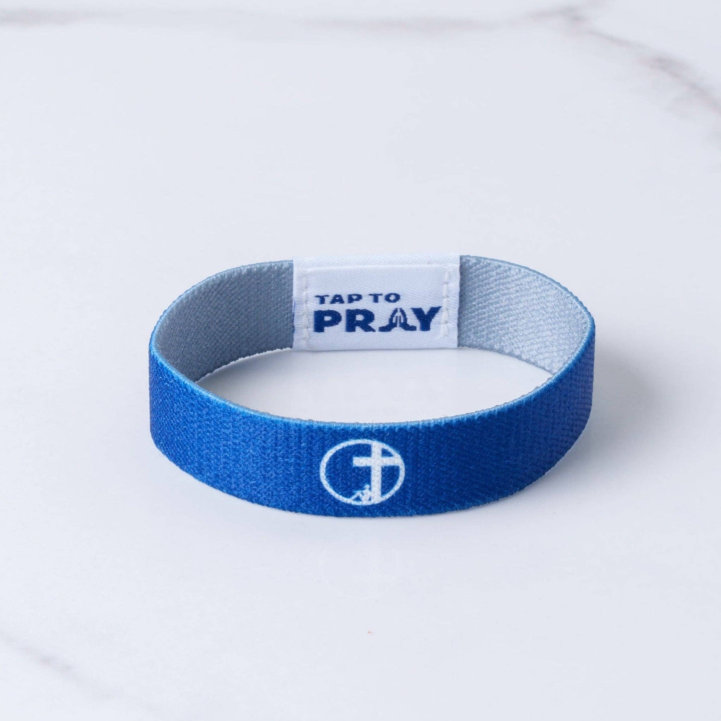 Tap To Pray® Wristband – Navy & Grey
