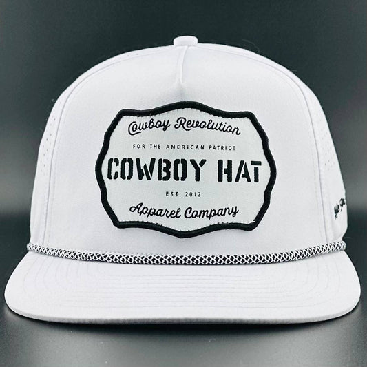 “Cowboy Hat” White Performance Patch Hat
