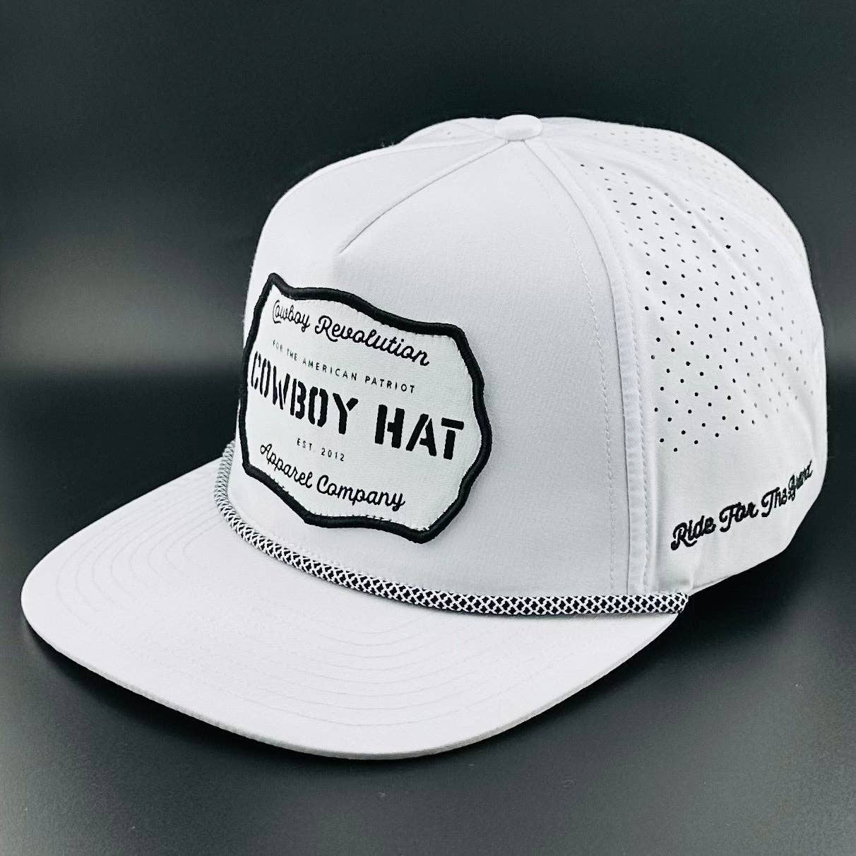 “Cowboy Hat” White Performance Patch Hat