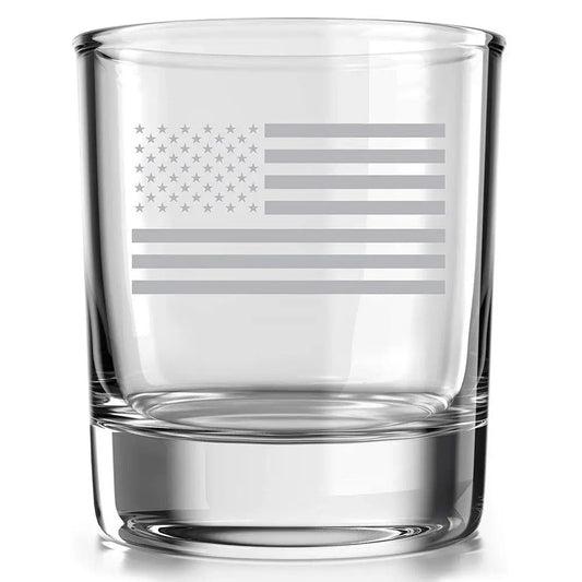 American Flag Whiskey Glass