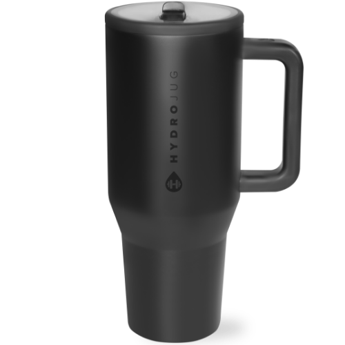 Black HydroJug 40 oz Traveler Tumbler (The Peppered Donkey Logo)