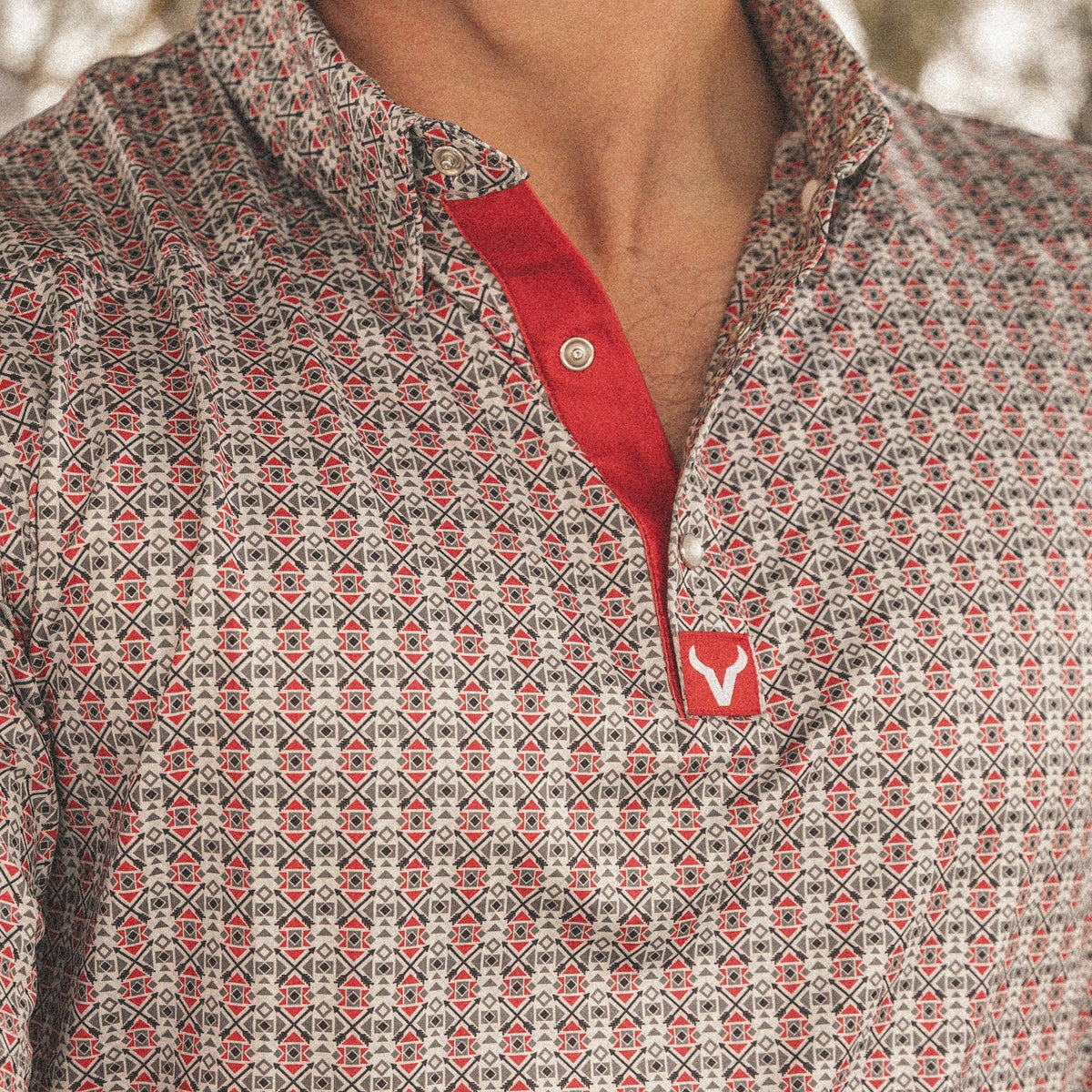 Vexil Brand – Western Pearl Snap Polo - Native Arrows | Red