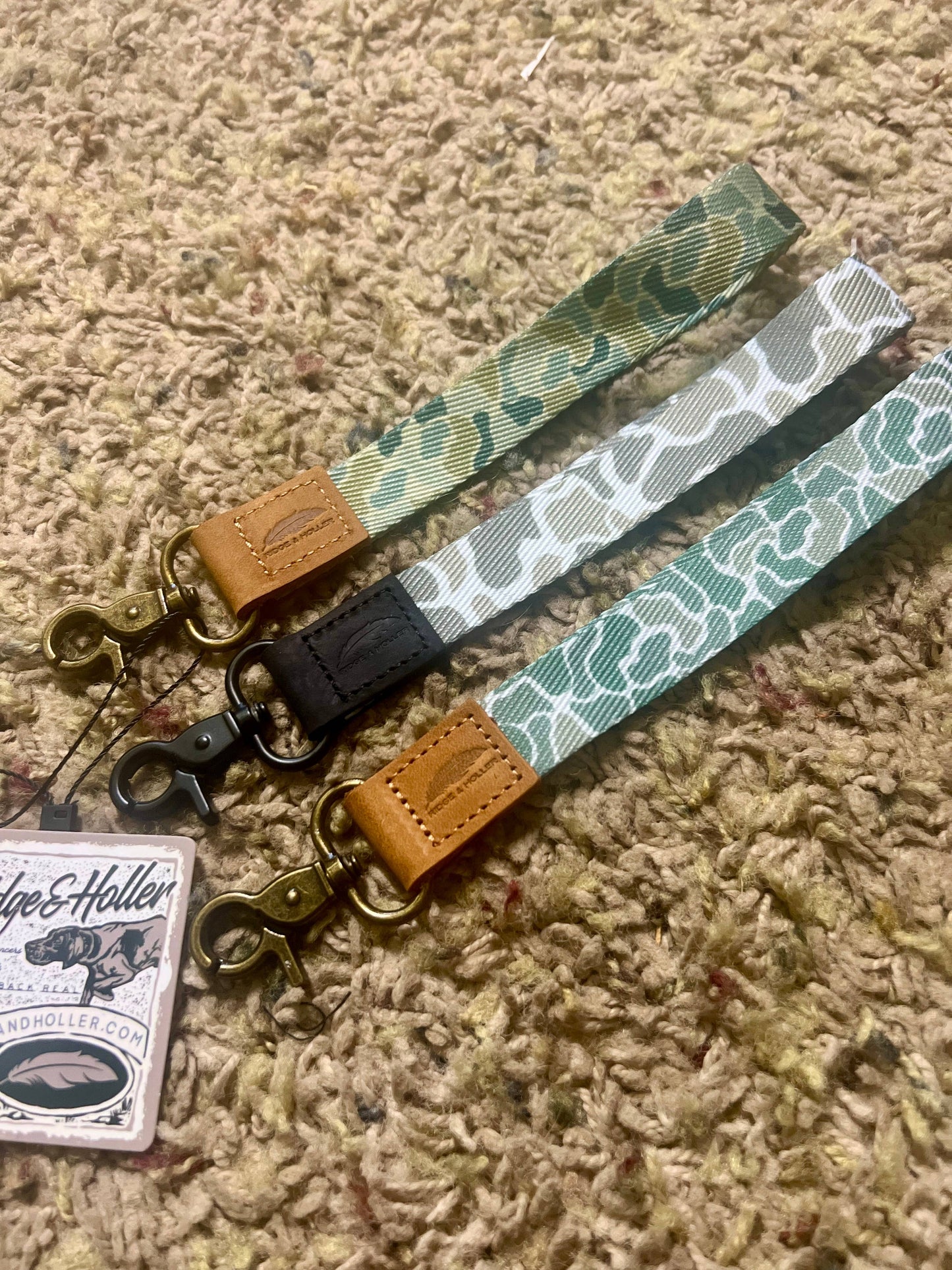 Fly High Lay Low Camo Wrist Lanyard Black