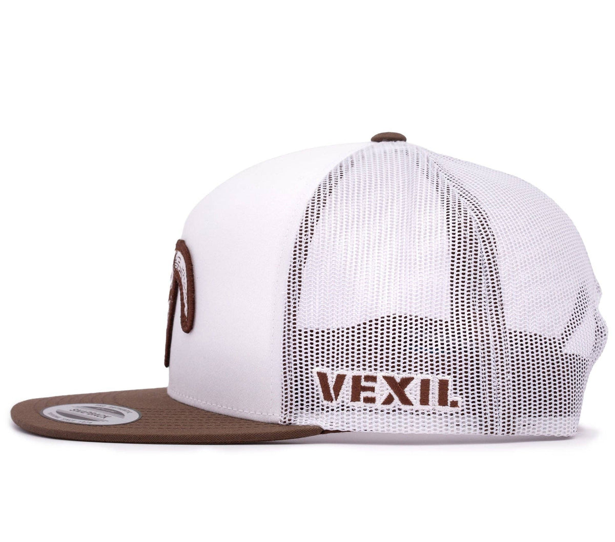 Bull Skull - Brown/White/White Mesh