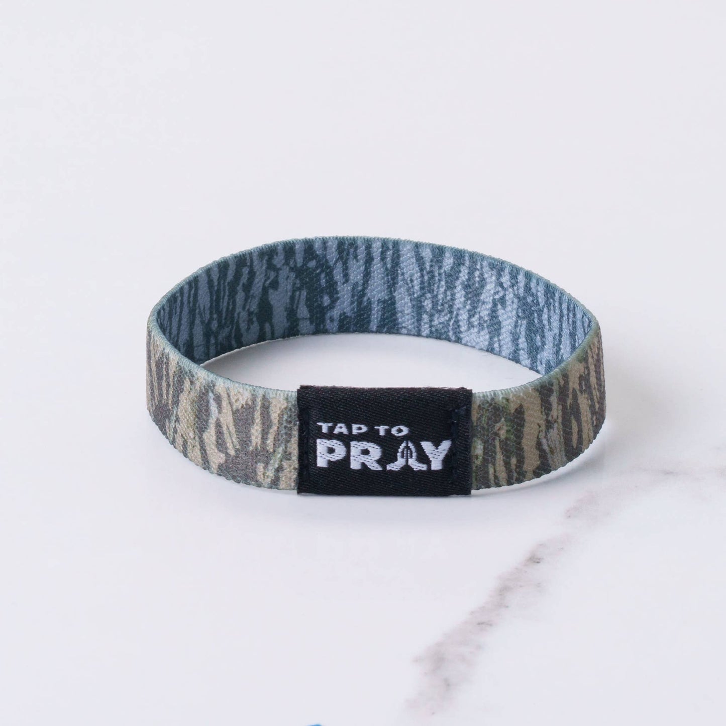 Tap To Pray™ Wristbands - Tree Bark Camo Brown & Grey