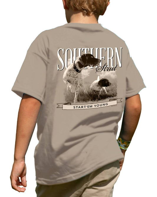 Pointer Pup Youth Tee – “Start ‘Em Young”