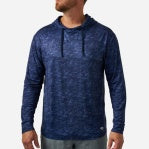 Marsh Camo Navy Performance Hoodie - Burlebo
